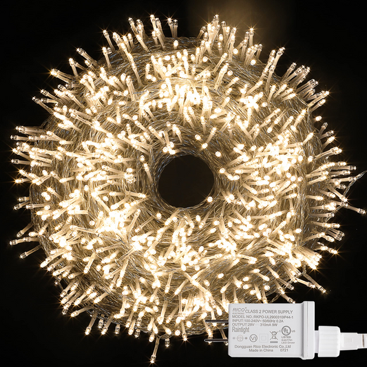 1000 Warm White LED Clear Wire String Lights