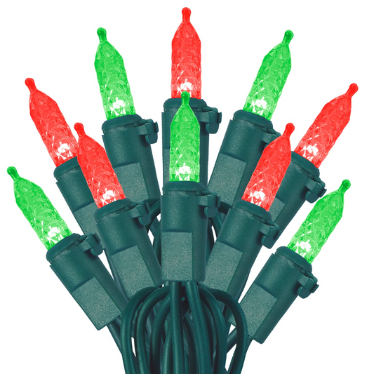 Red & Green 200 LED Christmas String Lights, 2 Set