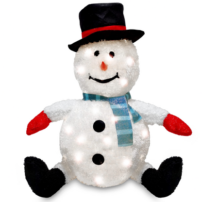 Collapsible Snowman LED Yard Light