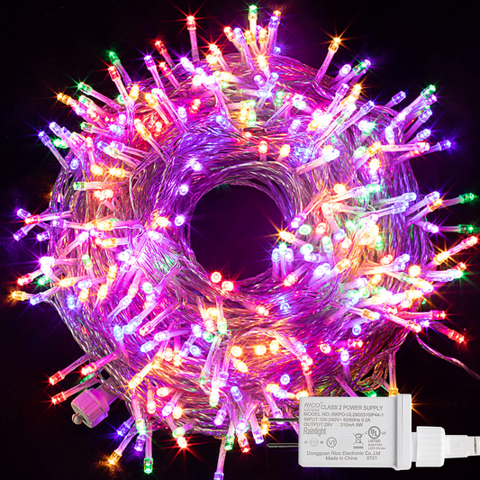 400 Multicolor LED Clear Wire String Lights