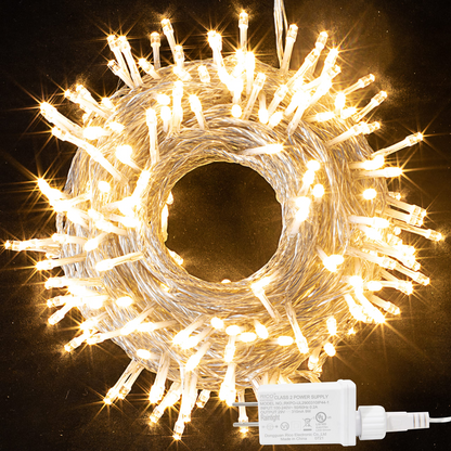 250 Warm White LED Clear Wire String Lights