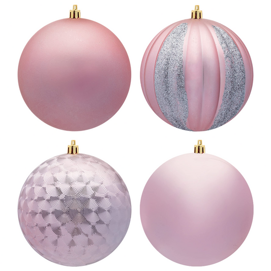 3.94In Rose Gold Christmas Ornaments 8Pcs