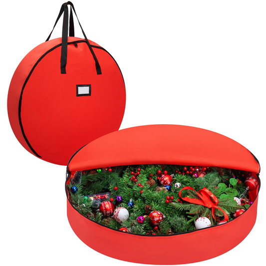 2 Pack Red Wreath Storage Bag