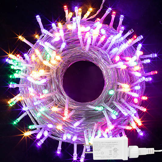 250 Multicolor LED Clear Wire String Lights