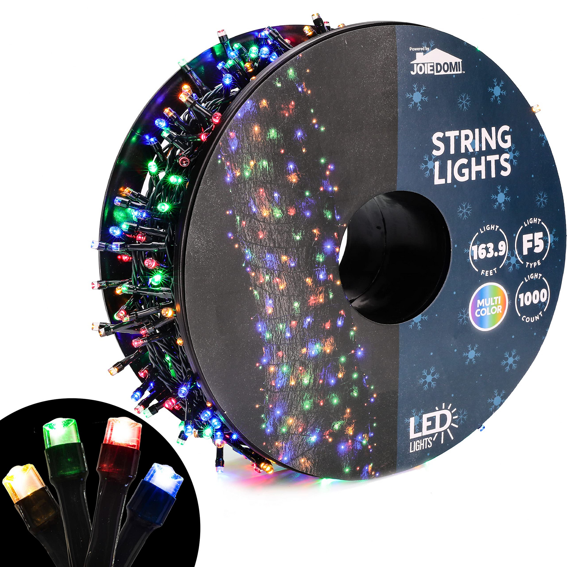 1000 LED Christmas String Lights Multicolor - Joiedomi