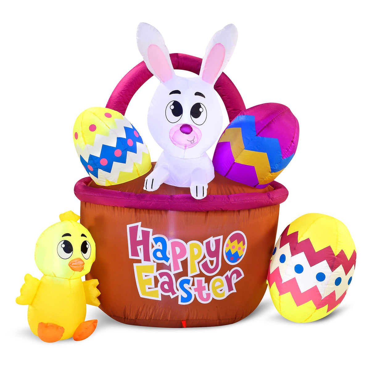 Large Easter Basket with Buildin LEDs Inflatable Outdoor Decoration