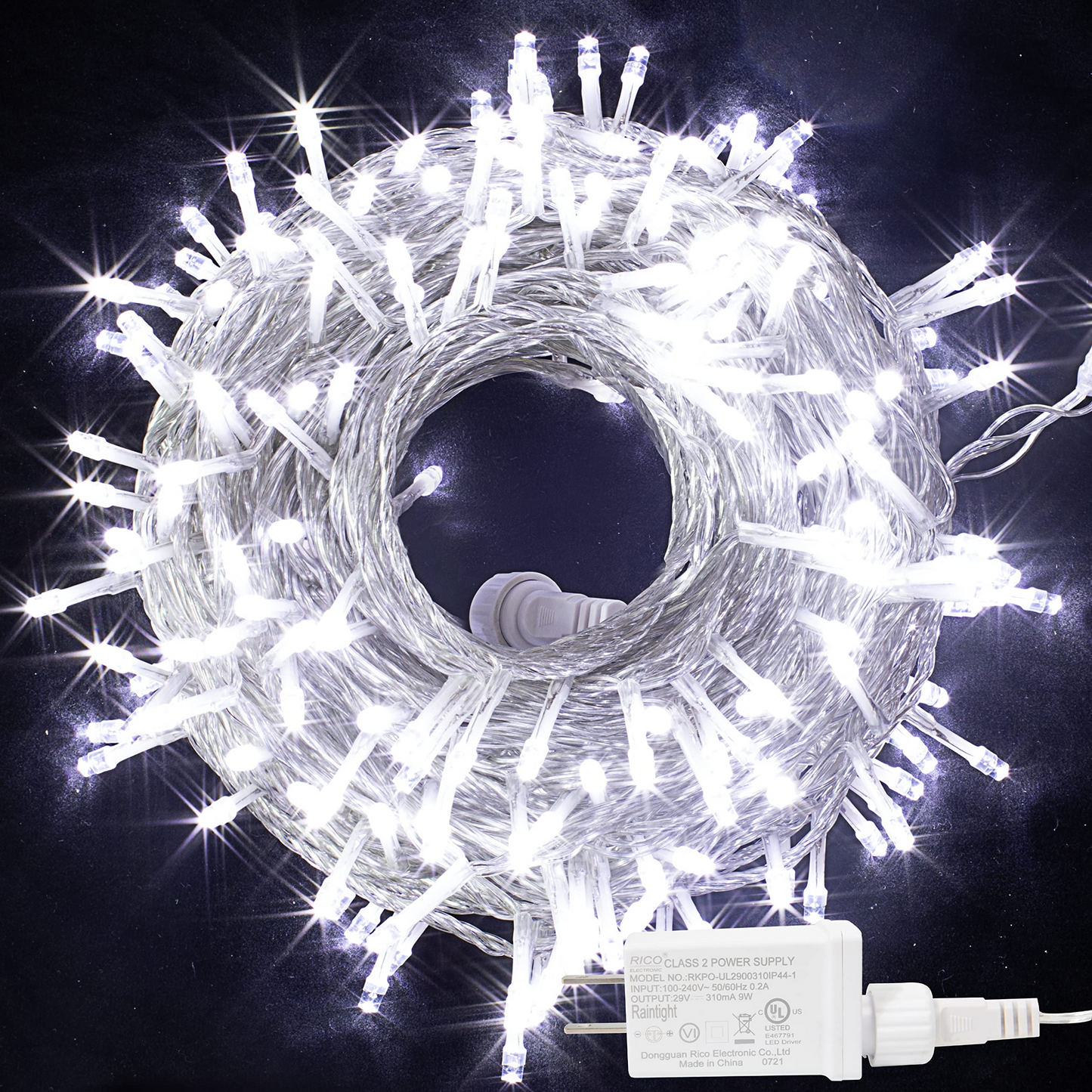 200 White LED Clear Wire String Lights