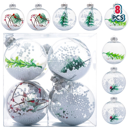 8 Pcs Snow Filling Ornaments