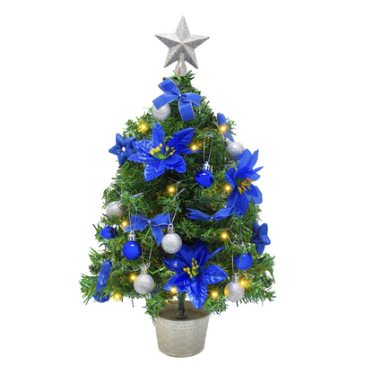 24in DIY Tabletop Mini Christmas Tree Blue