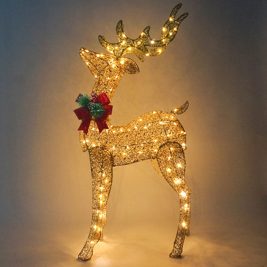 5ft LED Yard Lights - Fabric Champagne Buck