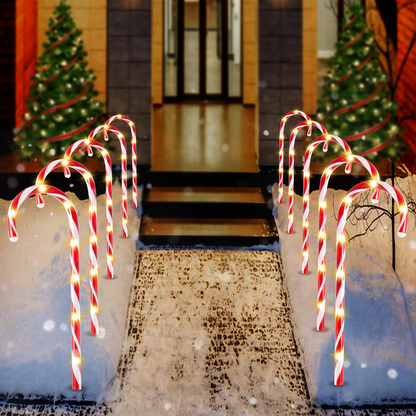 17in Christmas Candy Cane Pathway Markers