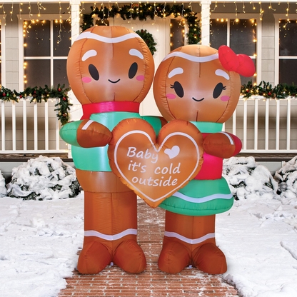 6ft Inflatable Gingerman Couple