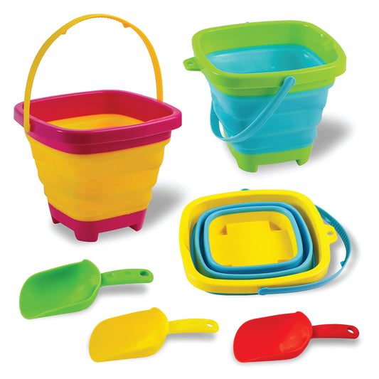 SLOOSH - Foldable Sandbox Buckets, 3 Pcs