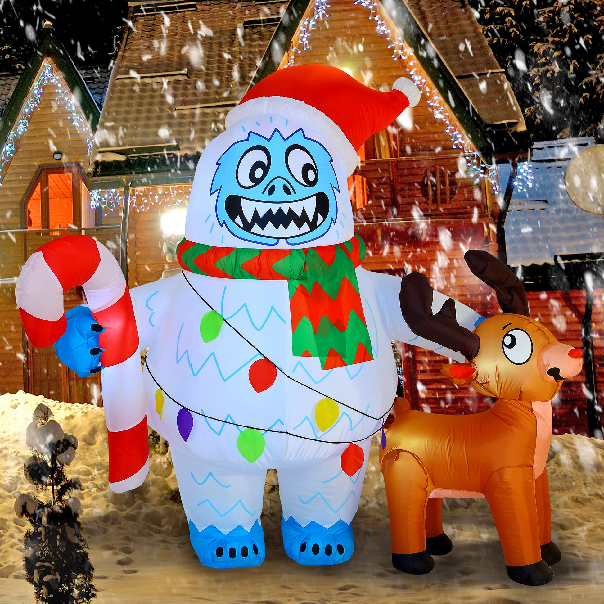 6ft Christmas Inflatable Yeti - Joiedomi