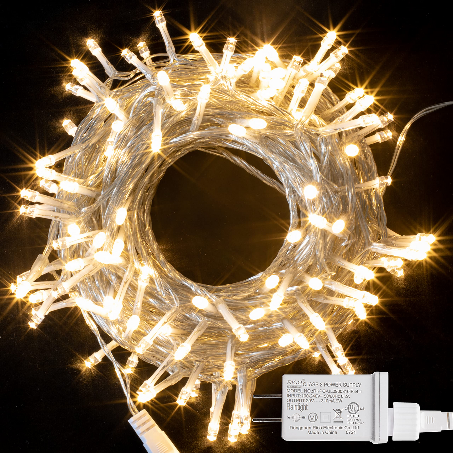 150 Warm White LED Clear Wire String Lights