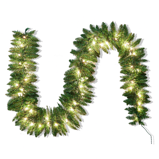 Artificial Holiday Garland with 50 Lights (9 ft)