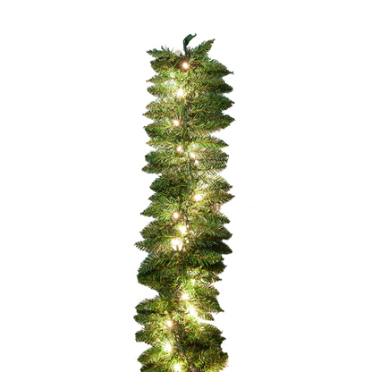 Artificial Holiday Garland with 50 Lights (9 ft)