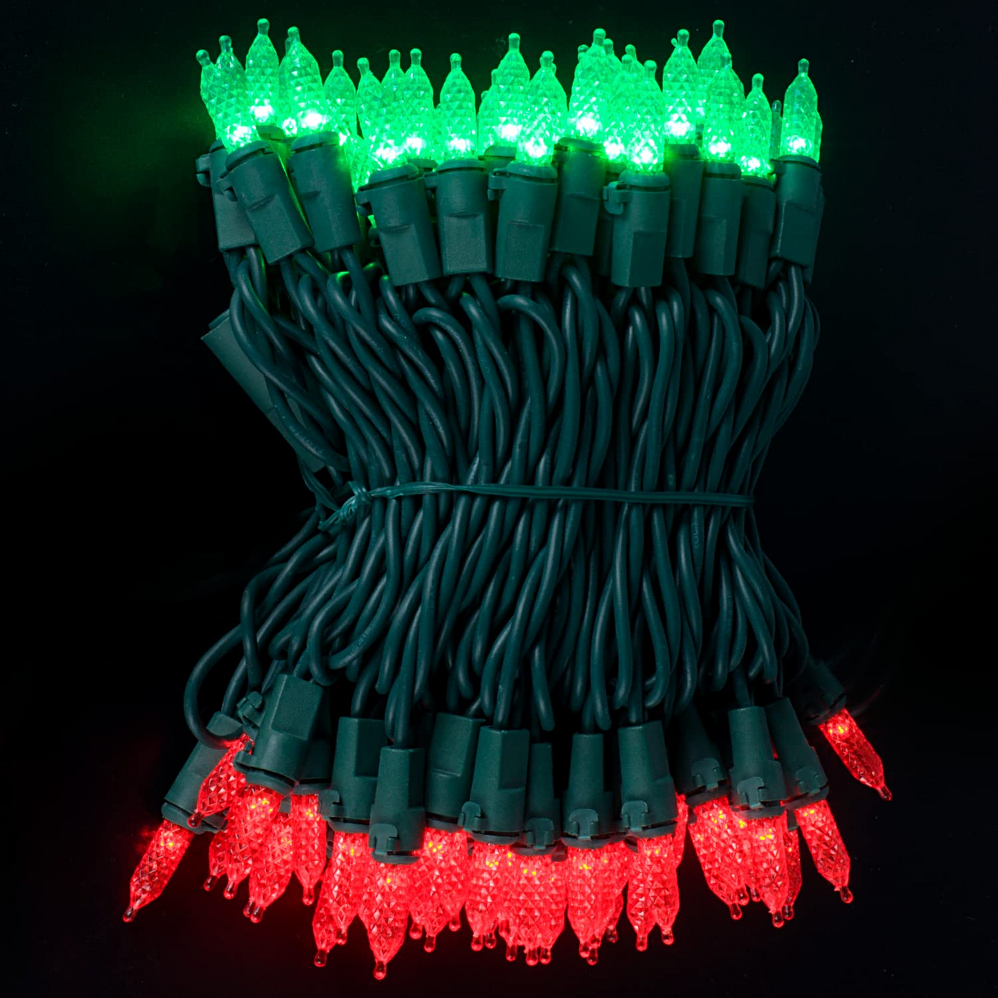 Red & Green 200 LED Christmas String Lights, 2 Set