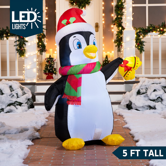 Tall Christmas Holiday Penguin Inflatable (5 ft) – JOIEDOMI