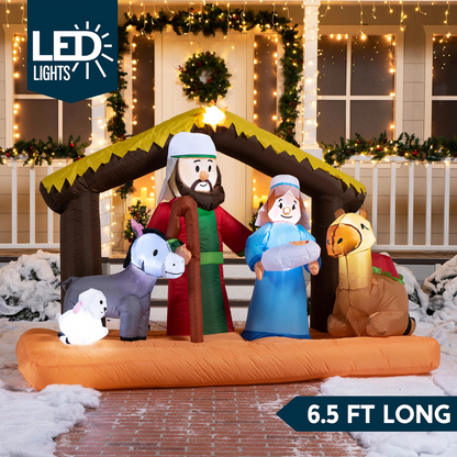 Large Nativity Scene Inflatable (6.5 ft)