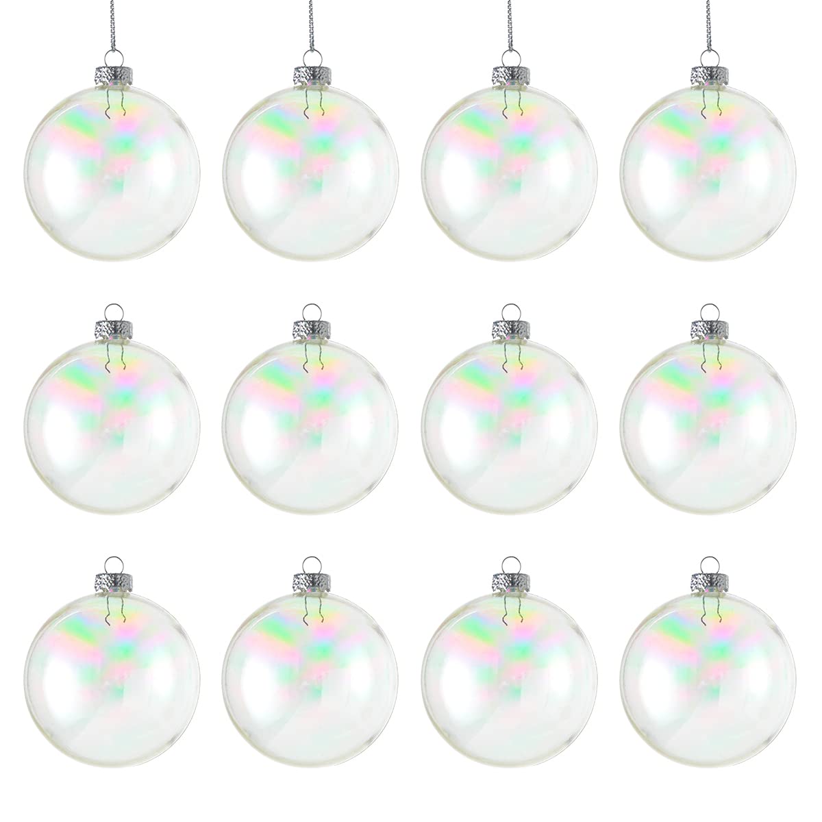 12 Pcs 6in Chrome Christmas Ball Ornaments