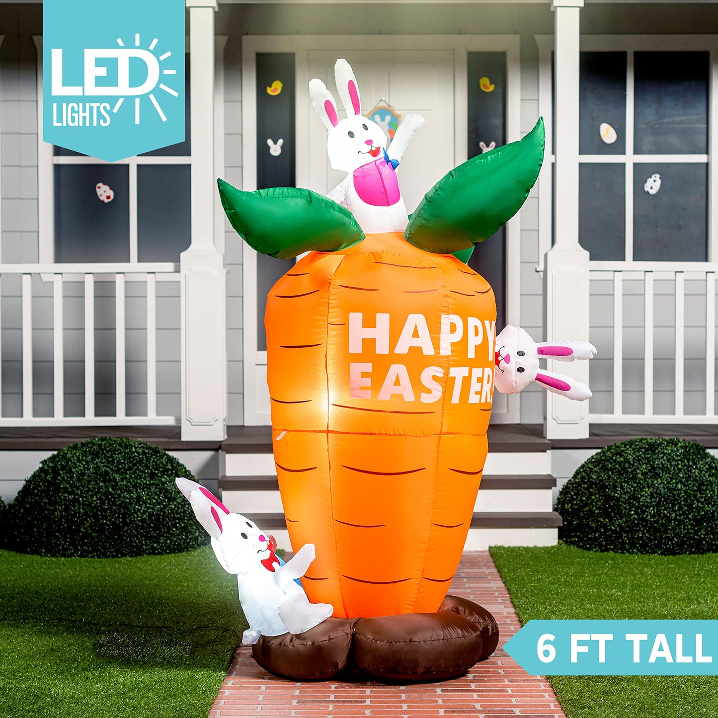 6ft Easter Inflatable Decoration Carrot