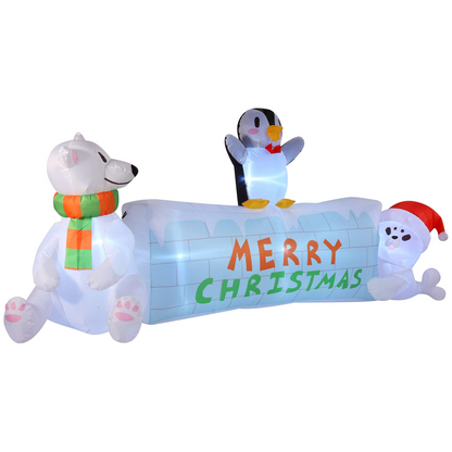 8ft Ice Bricks Banner Christmas Inflatable
