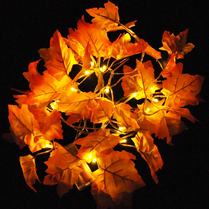 Jumbo Maple Leaves String Lights (3 Pack)