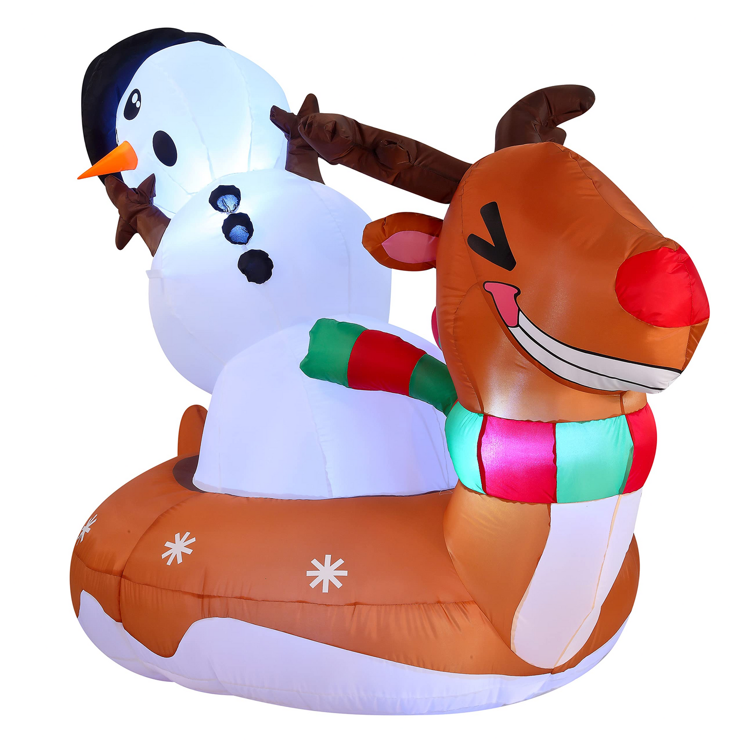 6 FT Long Inflatable Reindeer Snow Tubing