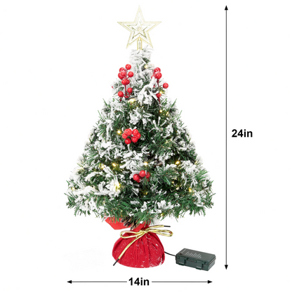 24in Prelit Tabletop Mini Christmas Tree
