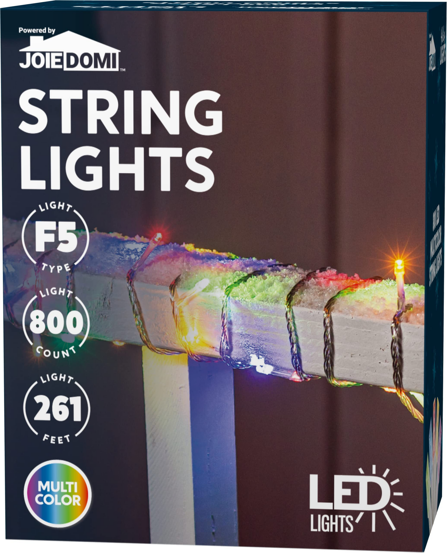 800 Multicolor LED Clear Wire String Lights, 8 Modes