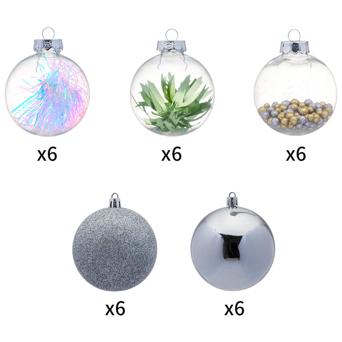 Assorted Style Ball Ornaments - Gold & Silver