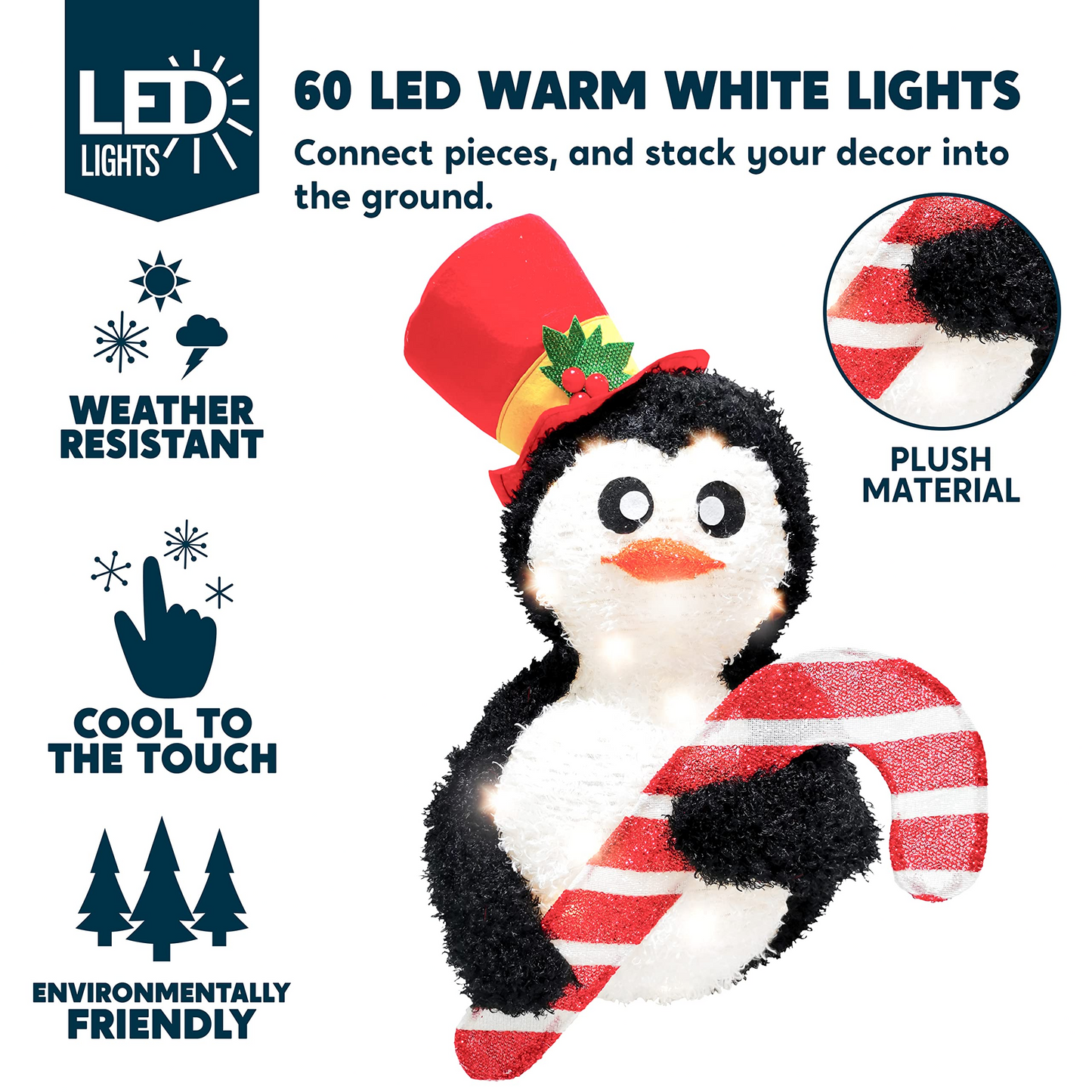 22in LED Yard Lights - Collapsible Penguin