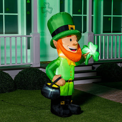 Large St. Patrick's Standing Leprechaun Inflatable (6 ft)