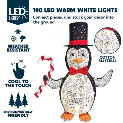 3 FT Cotton Penguin LED Yard Light