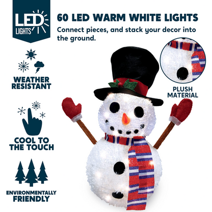 22in LED Yard Lights - Collapsible Snowman