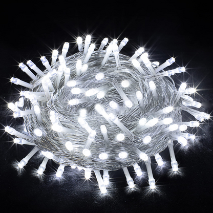 39ft Cool White Clear Wire String Lights on Reel, 120 LED