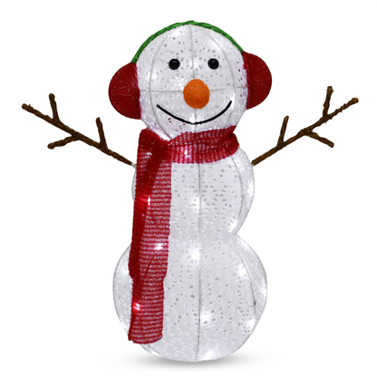1.7ft LED Yard Lights - Fabric Snowman