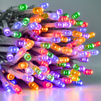 400 Multicolor LED Clear Wire String Lights