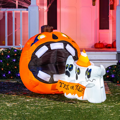 6ft Halloween Trick Or Treat - Pumpkin Eat Ghosts