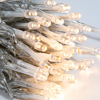 600 Warm White LED Clear Wire String Lights