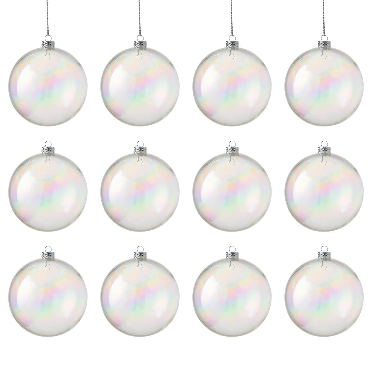 3.5'' Chrome Christmas Ball Ornaments, 12 Pcs