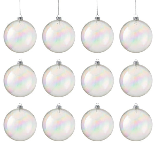 3.5'' Chrome Christmas Ball Ornaments, 12 Pcs