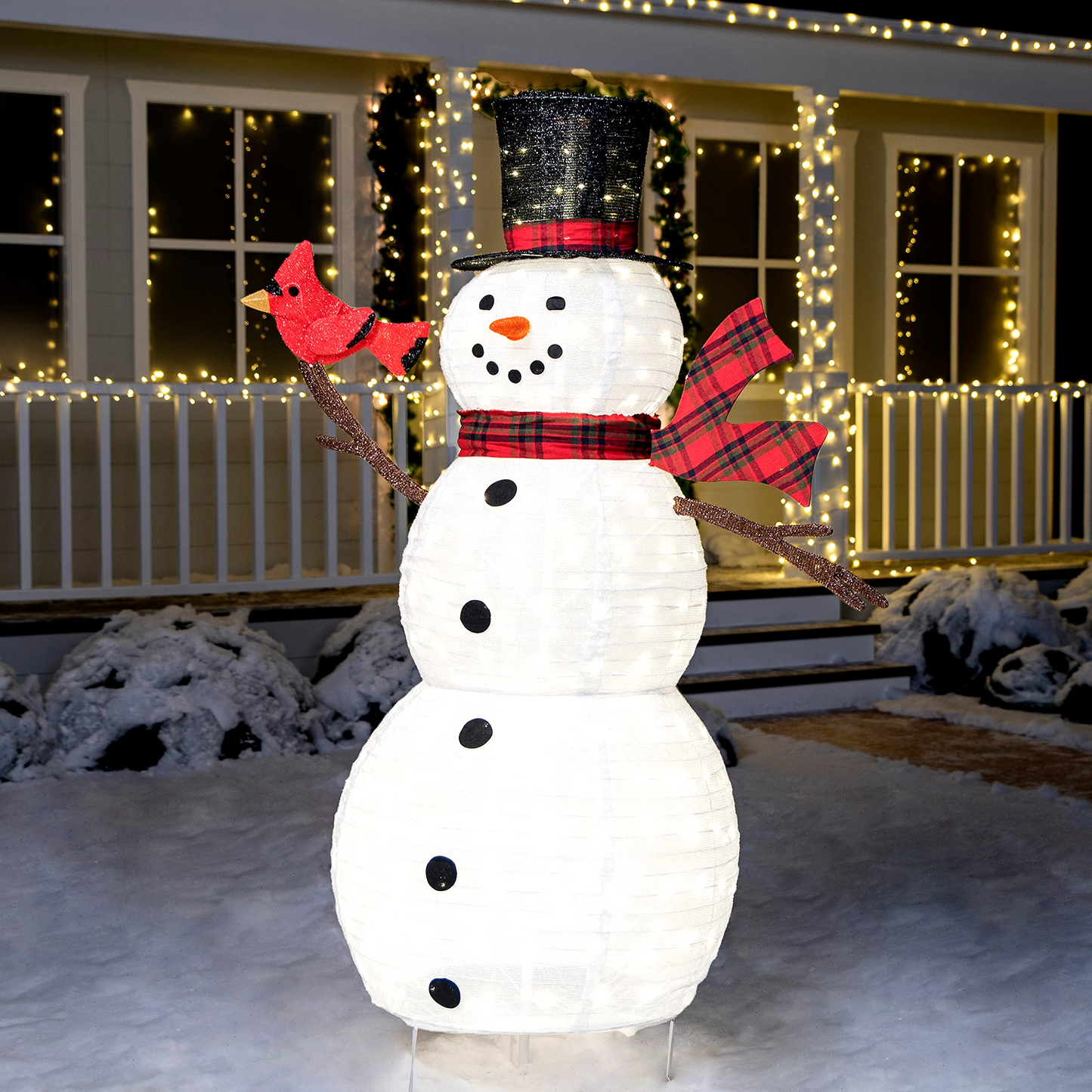 Snowman 6-ft. Light-Up Indoor / Outdoor Floor Decor