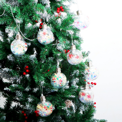 8 PcsLighted Holopaper Filling Ornaments with Cartoon Design 3.15in