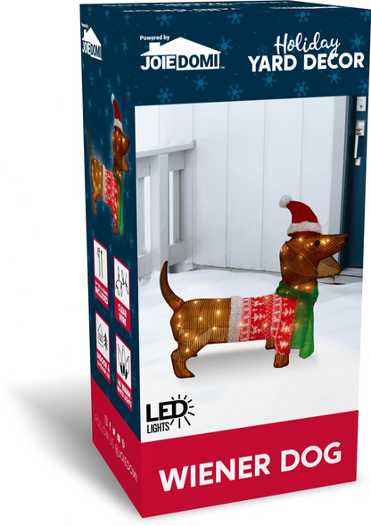 2ft LED Yard Lights - Tinsel Wiener Dog