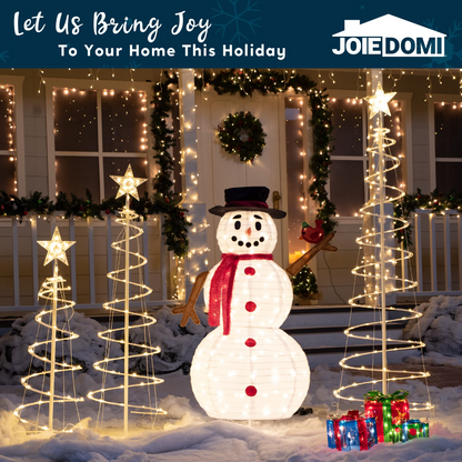 3.8ft LED Yard Lights - Collapsible Snowman with Top Hat