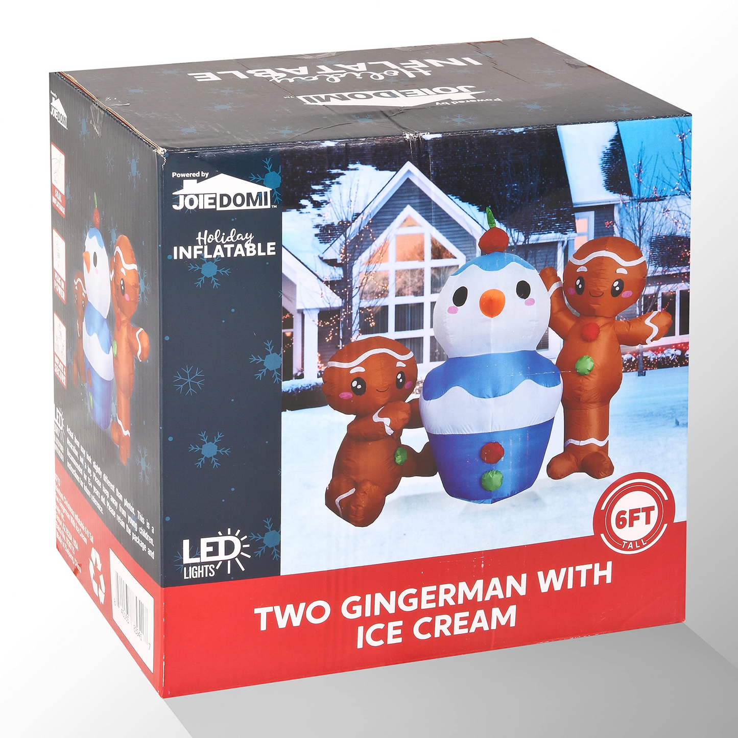 6ft Two Gingerman with Ice Cream Inflatable
