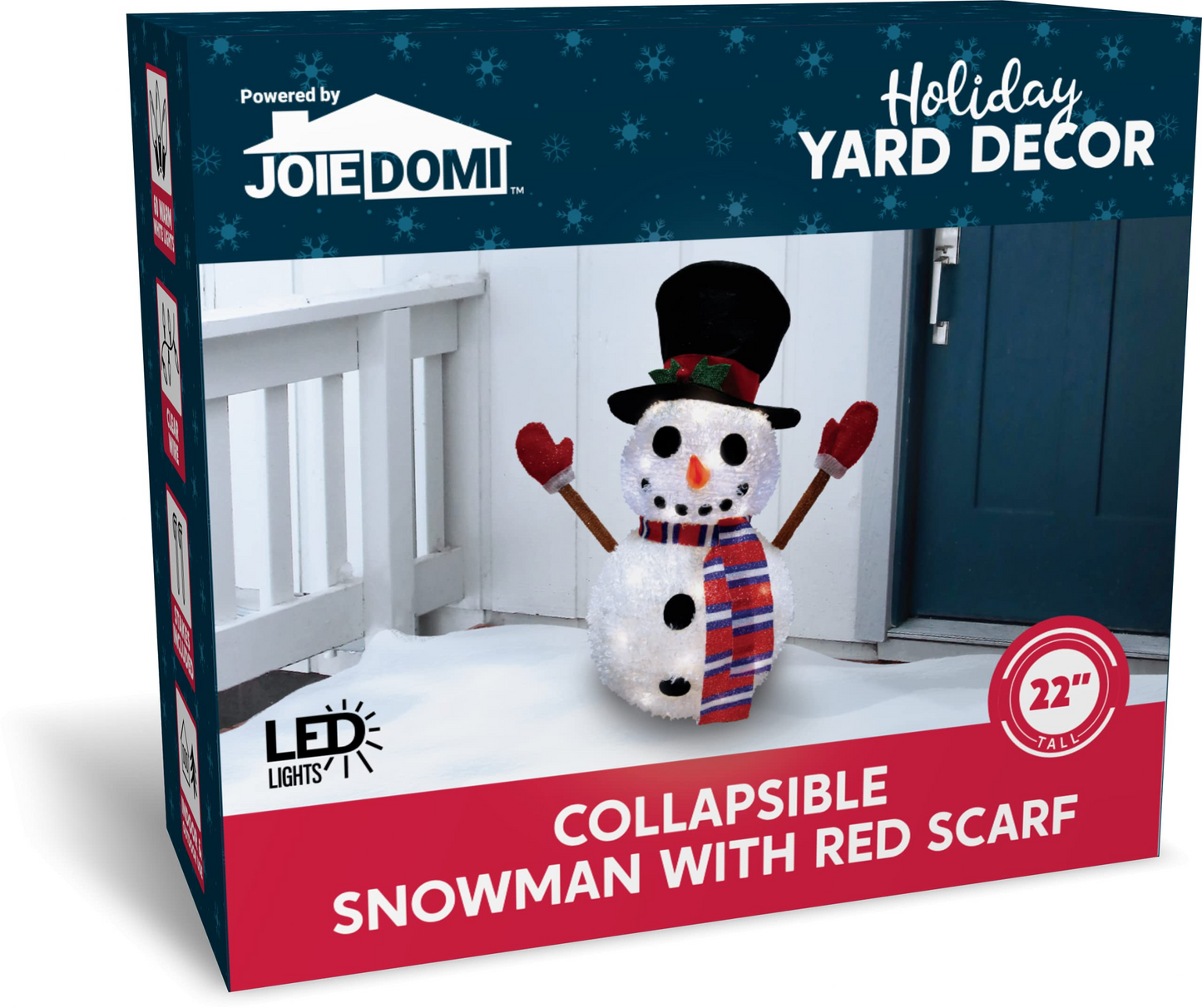 22in LED Yard Lights - Collapsible Snowman