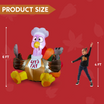 LARGE LET¡¯S EAT TURKEY INFLATABLE (6 FT) – Joiedomi